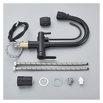 浄水器 ブラック 小 KVK ビルトイン浄水器用シングルシャワー付混合栓(eレバー